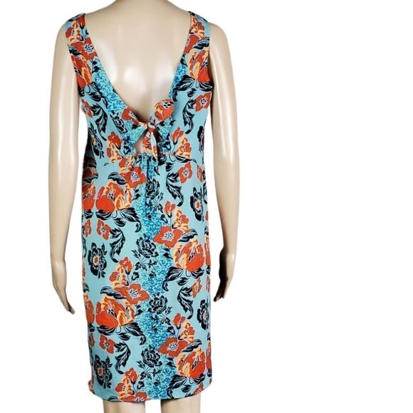 CAbi Maya Orange & Bluish Green Floral Dress - Picture 3 of 6